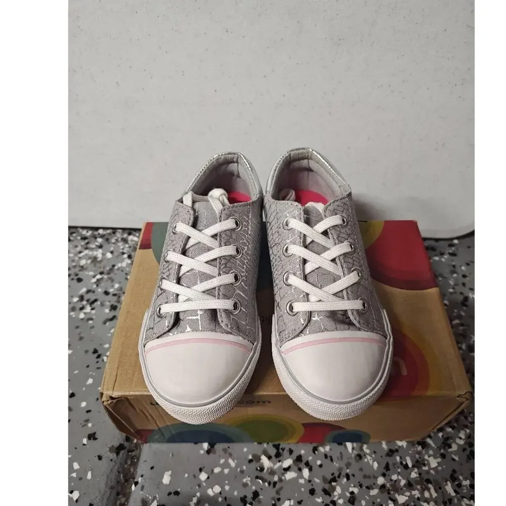 Umi Terri Sneakers Silver LaceUp Crocodile EU 28 US 10.5‎ Metallic Modern Girl
